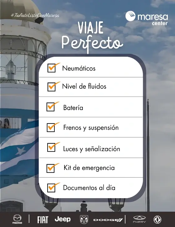 Checklist de viaje perfecto