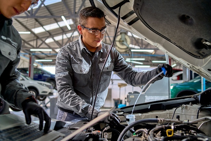 Revisión de motor y fluidos del vehículo